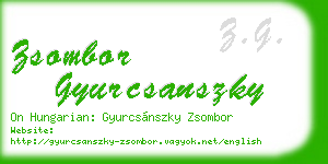 zsombor gyurcsanszky business card